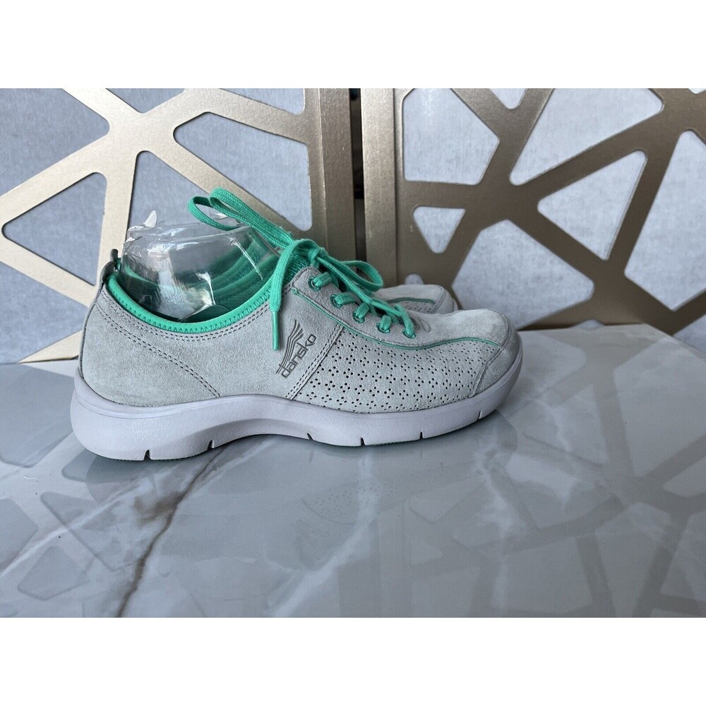 Dansko Elise Sneaker Sz 39 Us 8.5 9  Gray Suede Leather Comfy Athletic Shoes Wmn - Picture 2 of 13